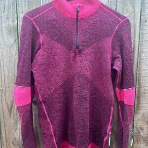 Smartwool Intraknit Merino 1/4 Zip Size Large SMALL HOLE